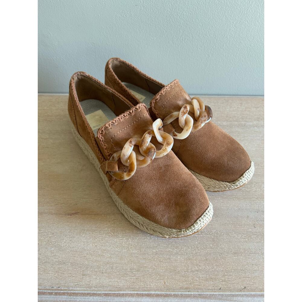 Dolice Vita Women’s Espadrille Platform Wedges – Suede Rope Detail, Casual Tan